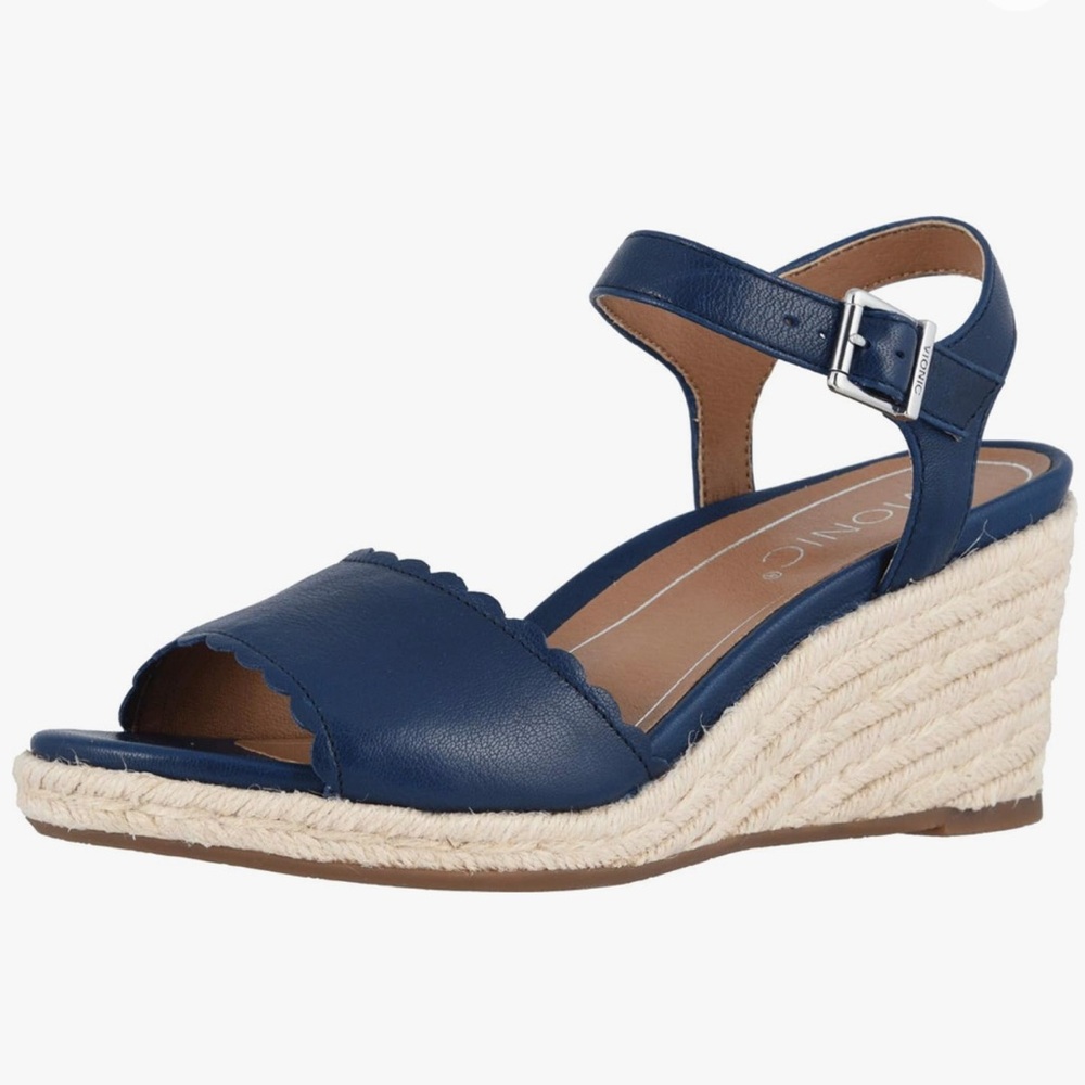 Vionic Tulum Stephany Wedges Espadrille Sandals w Orthotic Arch Support seven 7